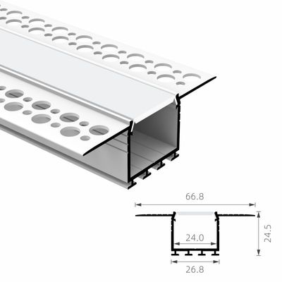 Profil Dekoratif Arsitektur IP45 LED Eternit T5 6063 Led Gypsum Wall Profile