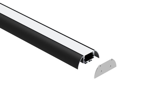 Harga bagus Led Strip Aluminium Profile 6063 T5 Dengan PC Diffuser untuk penerangan komersial on line