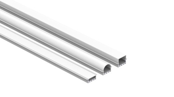 PMMA Cover Aluminium LED Extrusions Sandblasting Dengan PC Diffuser