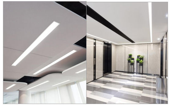 Harga bagus H35mm Flat PMMA Led Light Aluminium Profile Frosted IP44 Untuk Tersembunyi on line