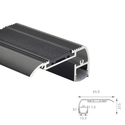 Harga bagus Opal Anodized H27.5mm LED Aluminium Extrusion Profiles Spray Coating on line