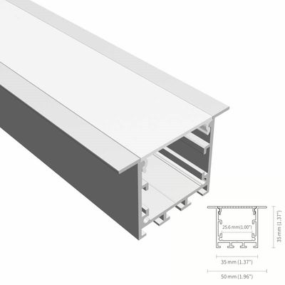 Harga bagus Profil Saluran Led Anti Silau T5 6063 Mengangkat Profil Aluminium LED Tersembunyi on line