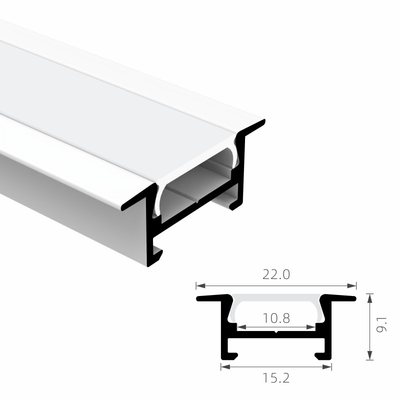 Harga bagus PC Diffuser Profil Aluminium LED Tersembunyi Sandblasting 6063 T5 on line