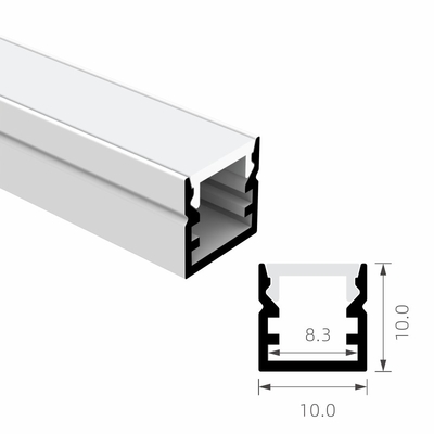 PC Sandblasting LED Strip Aluminium Profile T8 Buram 10 × 10mm