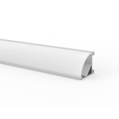 Panjang Kustom 1m 2m 3m LED Corner Profil Aluminium Perak Tersembunyi