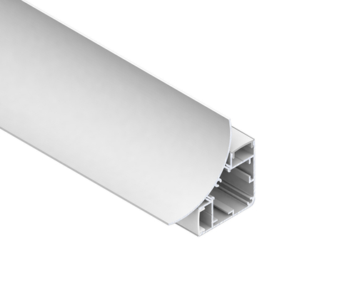 Pencahayaan Atas Dan Bawah 75 * 95mm Profil Tepi Aluminium 6063 Profil Paduan