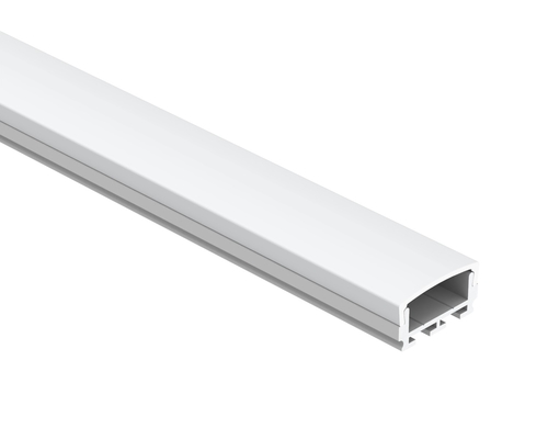 Permukaan Perak IP20 LED Strip Aluminium Profile Mounting Black Diffuse