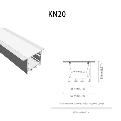 6063 T5 Profil Aluminium LED Tersembunyi IP20 Heatsink Tahan Air