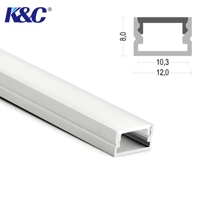 Harga bagus Paduan 6063 Profil Aluminium Saluran Ekstrusi Persegi Anodized 12 × 8mm on line