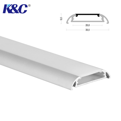 PMMA PC Surface Mount Aluminium Profile 6063 T5 Sandblasting Untuk Led Strip