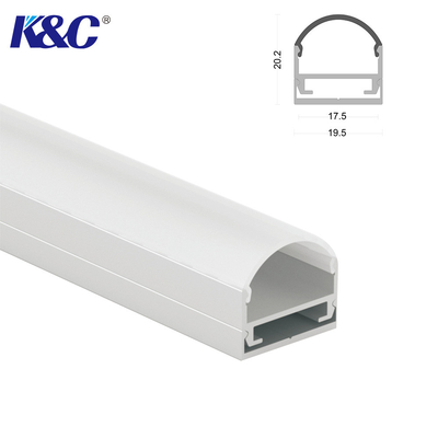 Harga bagus 6063 T5 LED Aluminium Alloy Channel Sandblasting Lebar PCB 17mm on line