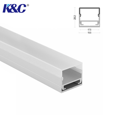 6063 T5 Alloy LED Channel Extrusion Spray Coating PMMA PC Untuk Lampu Strip
