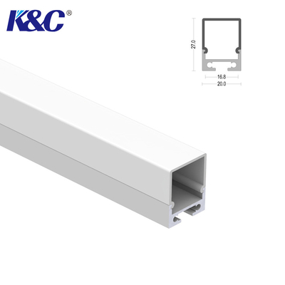 Harga bagus Profil Ekstrusi Aluminium LED Panjang 2.5m Dengan Penutup Diffuser PC on line