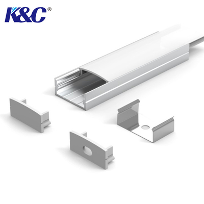 Profil Led Aluminium Extrusion Channel 6063 T5 Alloy Anodized PMMA
