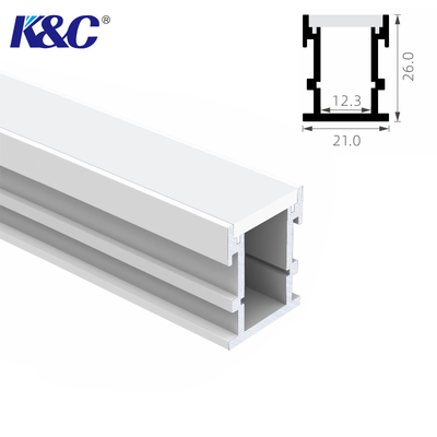 Harga bagus 6063 T5 Aluminium Profile Extrusion Channel Panjang 2.5m Untuk Penerangan Lantai on line