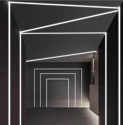 Pc Diffuser 6063 Aluminium Led Eternit Profil Langit-langit Tersembunyi Linear Trunking Light Fitting