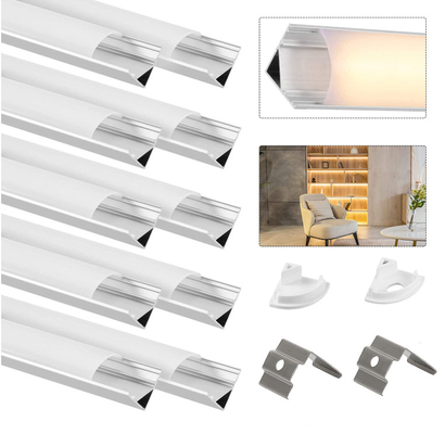 Harga bagus Led Strip Aluminium Housing Profile Corner Extrusion Channel 45 90 Derajat Sudut Cahaya Lebar 16mm on line