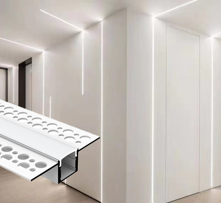 Harga bagus Profil Tersembunyi Drywall Plaster Gypsum Aluminium Led Untuk Ceiling LED Light Strips Aluminium Channel on line