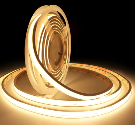 Harga bagus Dotless IP65 Tahan Air COB Strip LED Fleksibel 220V 450 Leds Ribbonflex LED Tape Lighting on line