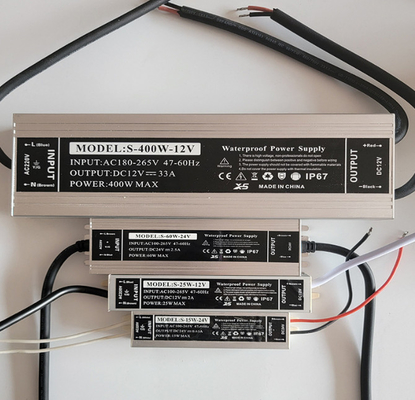 Harga bagus Catu Daya LED 12V 24V luar ruangan 60W - 500W IP67 Driver LED Tahan Air Untuk Lampu Strip LED on line