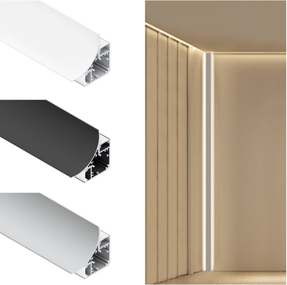 Harga bagus Bentuk Sudut LED Strip Aluminium Profile Anodizing Finish Dengan Penutup PMMA on line